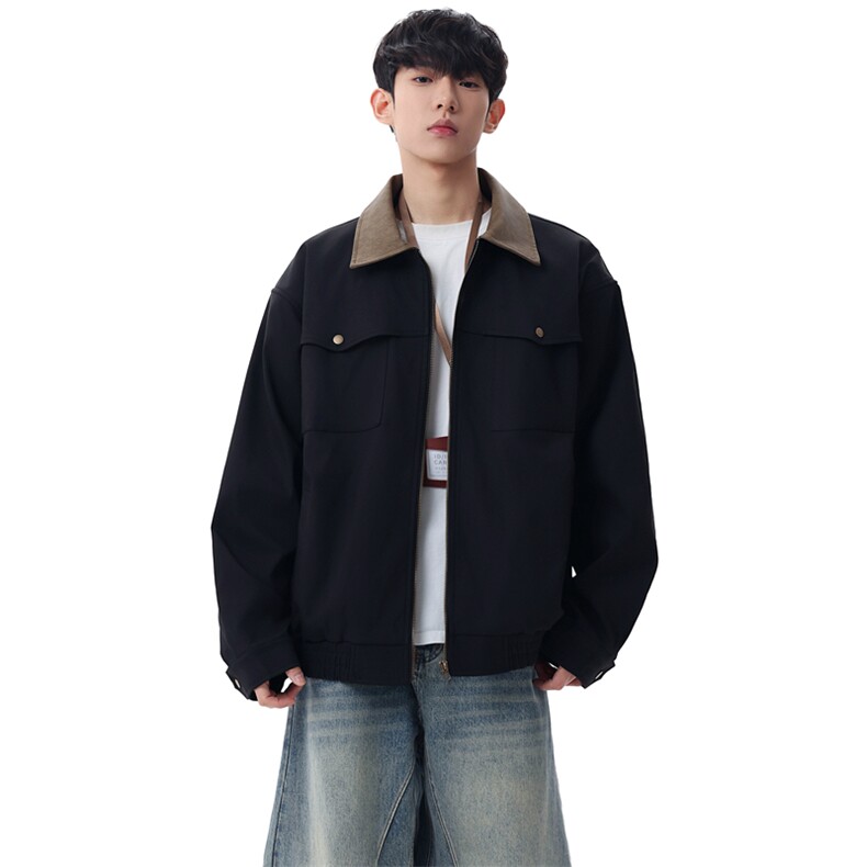 翻领夹克男春季简约宽松潮流百搭上衣服JK266-P73,男装夹克,星座308B-2
