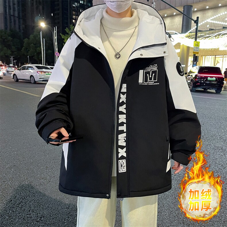 秋冬男式加绒加厚夹克男时尚潮流加厚棉衣男外套MY1686-P73,男装夹克,星座310B-3