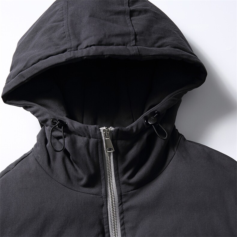 南夏乔装2025冬季新款日系复古防风保暖加厚棉服潮流纯色连帽棉衣,男装棉衣,电商S006（B521）