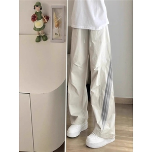 美式条纹拼接撞色伞兵裤男直筒速干工装防水冲锋裤子MKB29 P40图片