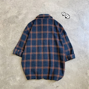 2021夏季新款大码男港风平铺运动情侣休闲七分袖衬衫C518-P35图片