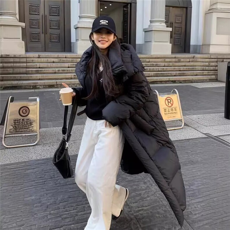 过膝长款超大被子棉服学生外套2025冬装新款女连帽加厚,男装棉衣,星座1210-1