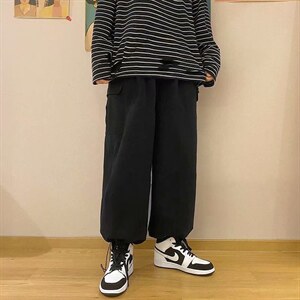 ins潮流复古日系百搭工装裤宽松直筒薄款休闲裤中性长裤GA021-P35图片