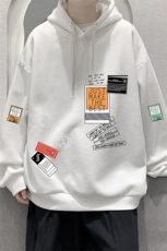 WY2121-P35纯棉连帽卫衣男大码运动帽衫宽松薄外套男，男装卫衣，电商A040