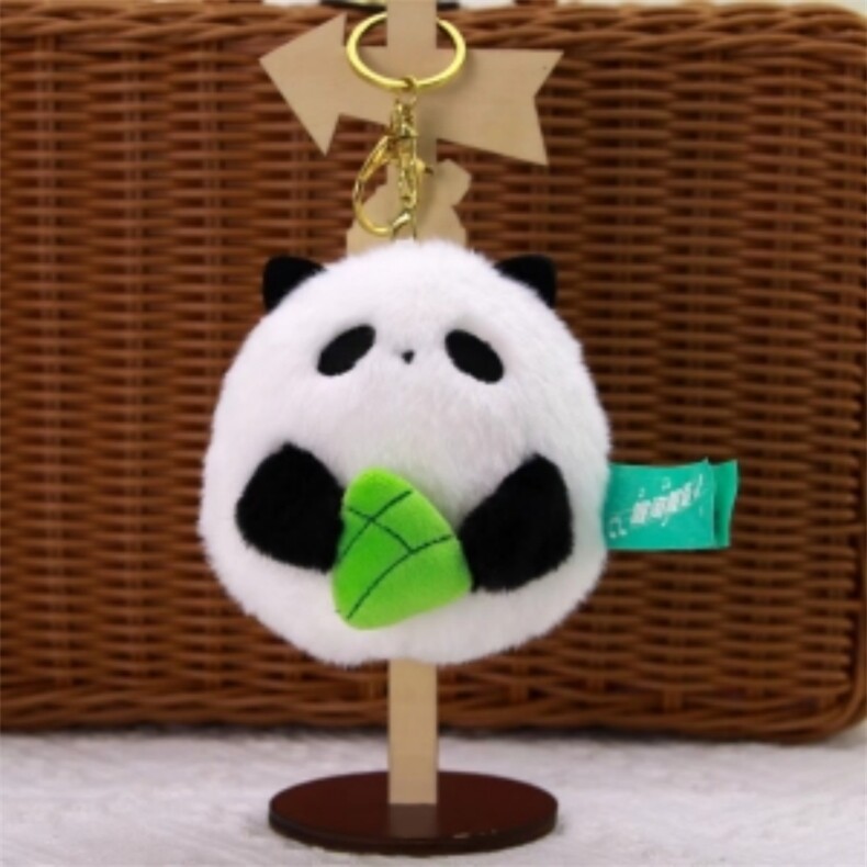 竹笋小熊猫挂件11cm，童话毛绒