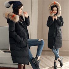 棉衣/棉服通勤连帽拉链2020年冬季长袖加厚修身口袋拼接韩版时尚，女装棉衣/棉服，瑶迪依秀