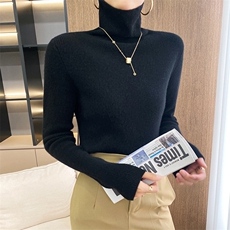 羊毛元宝针堆堆领长袖套头纯色2024年秋季羊毛衫，女装羊毛衫，丹芙娇羊绒