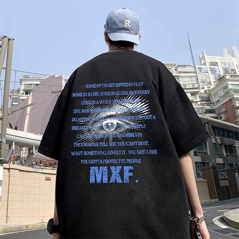 量大优可提供视频2024夏新美式短袖T恤HD019-1-T24229-P18,男装T恤,电商019-1