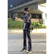 美式hiphop纯色修身直筒牛仔裤控价68，男装牛仔裤，星座310A-4