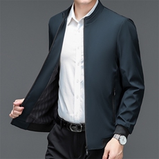 夹克春秋新款2022男装潮流时尚休闲立领中年男士纯色上衣外套，男装夹克，电商B212（原钱塘6029）
