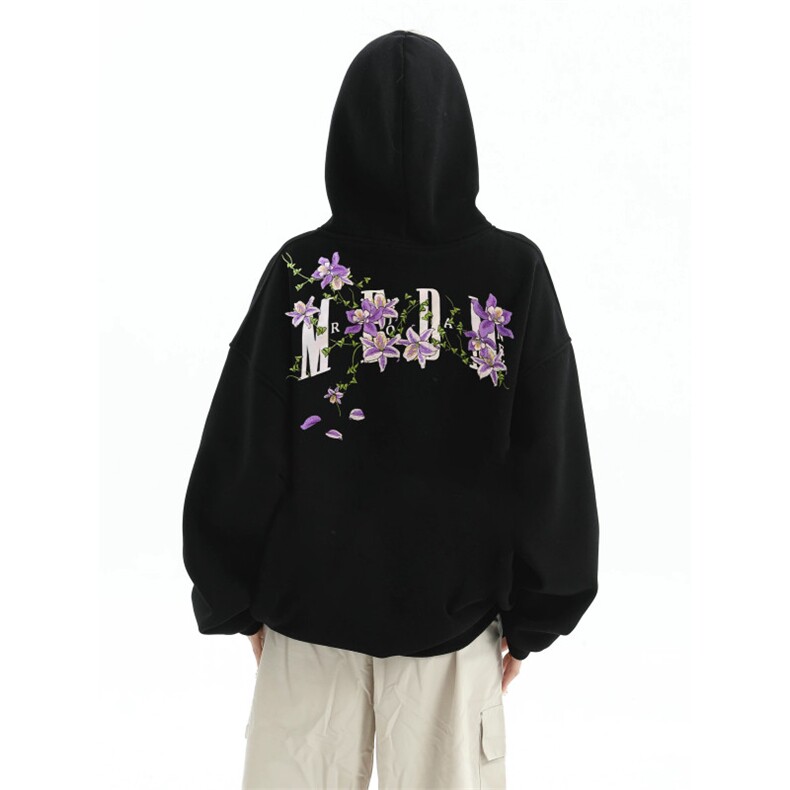 5481-P58美式高街好质量刺绣连帽休闲卫衣常规款,女装卫衣/绒衫,星座617A-2