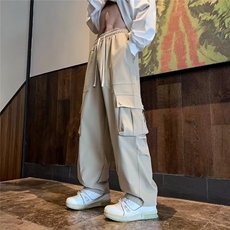 裤子男款秋季工装裤直筒潮机能伞兵裤宽松大码男士休闲长裤KZ26，男装休闲裤，星座1116A-1（原606A）