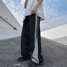 百搭休闲裤男宽松2023潮男束脚裤子百搭ins港风潮男裤K0811-P40，男装休闲裤，星座308B-1