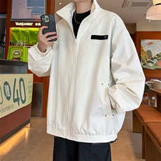 JK205/P65春装新款个性魔术贴立领飞行员夹克男潮外套上衣，男装夹克，电商基地A050