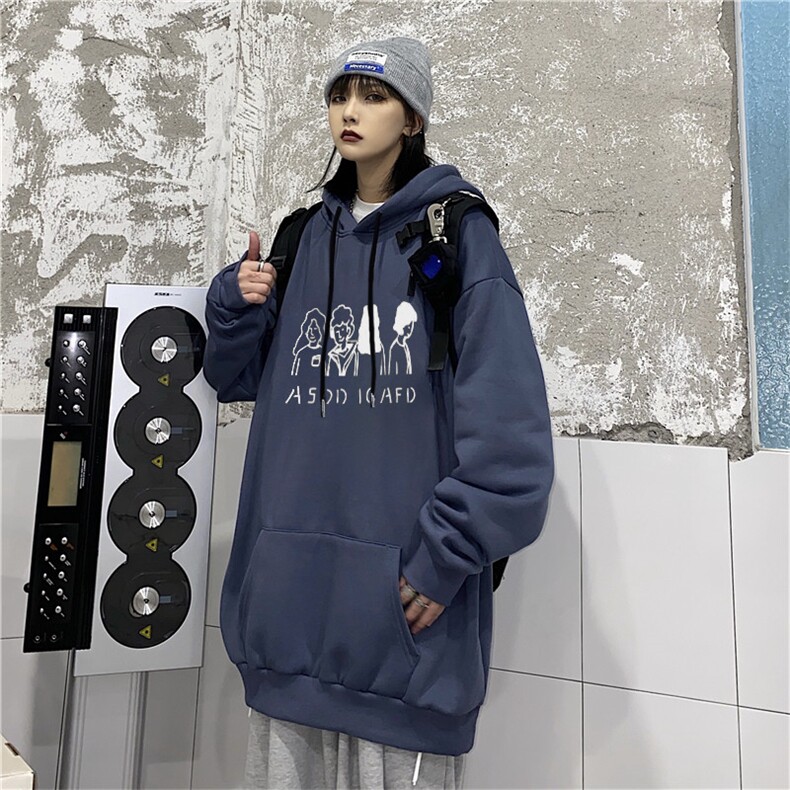 潮流街头美式趣味宽松百搭加绒oversize连帽卫衣E713-P55,男装卫衣,星座911-2(原星座613-2）