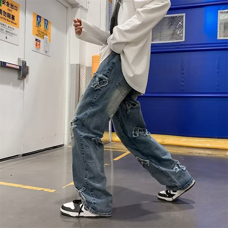 潮潮流牛仔裤男秋季青春流行新款中腰港风A132P52,男装牛仔裤,星座1116-2