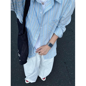 2025年新款男女夏季薄款潮牌防晒衣衬衫服宽松长袖衬衣MCS163图片
