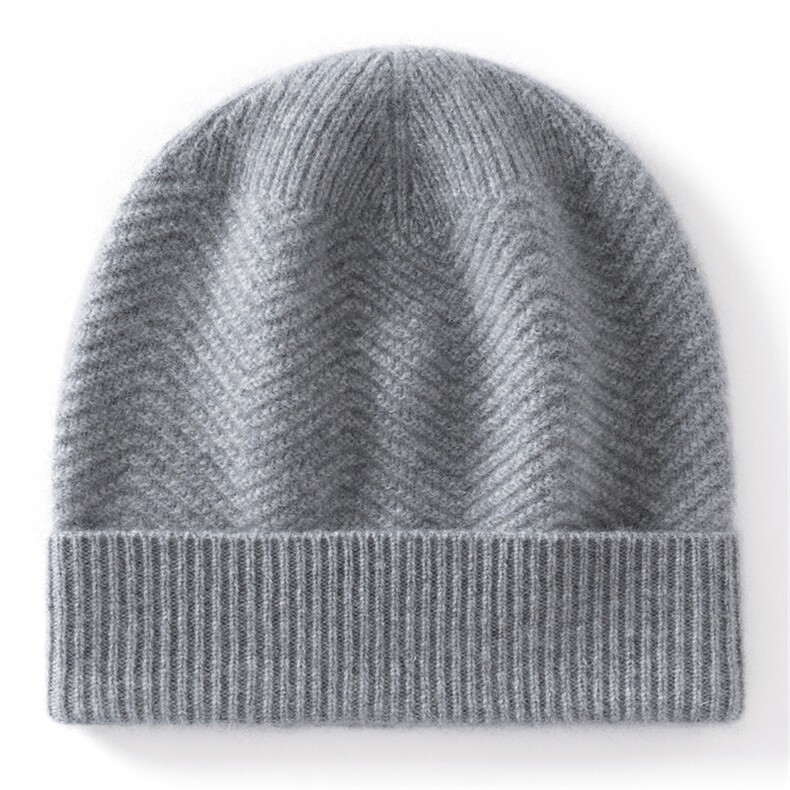 冬季时尚百搭通勤简约休闲羊绒针织帽，帽子，思琳羊绒