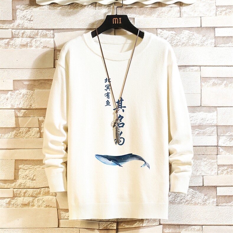 M67261-P45 加绒款-P65 控68圆领毛衣男大码针织衫男毛线衣 砖墙图片