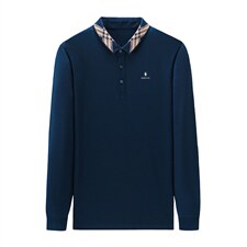 2021长袖上衣男体恤POLO衫秋季中年男士商务休闲打底衫ZLF770-P70,男装T恤,电商B212（原钱塘6029）