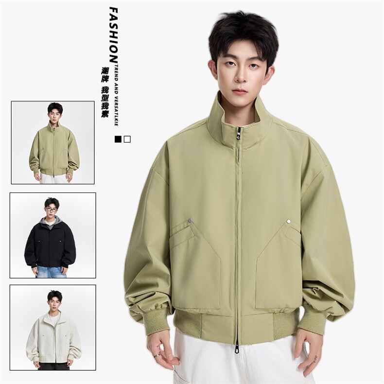 得物二开潮牌时尚立领百搭宽松夹克外套男2025秋新款JK1223-P88,男装夹克,星座1103-3