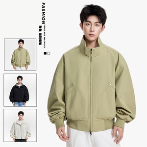 得物二开 潮牌时尚立领百搭宽松夹克外套男2025秋新款JK1223-P88图片
