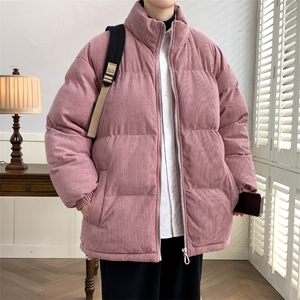 2023冬上新学生加棉加厚棉服纯色清新立领棉衣外套男女 6223-P100图片