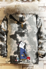 MC49014-P135大毛领迷彩衣男大码加厚服男袄子砖墙挂拍，男装棉衣，电商A040A