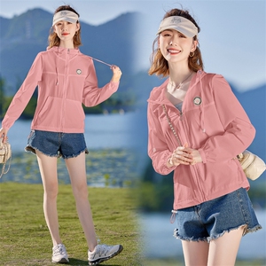 休闲冰丝防晒衣女2025夏季新款连帽透气开衫户外防晒服凉感薄外套图片