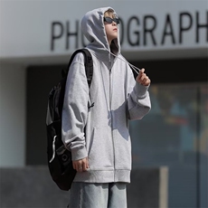 秋拉链开衫卫衣男连帽纯色百搭休闲运动学生青少年外套Y69，男装卫衣，星座1116A-1（原606A）