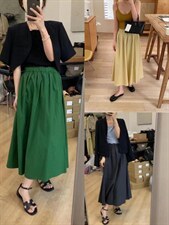 现货高密水洗百搭半身裙子伞裙，女装半身裙，斐媞梦