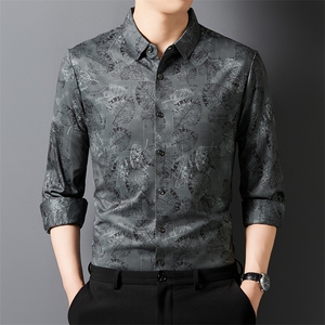 OSX-Y22721秋季男士新款长袖衬衣青年修身尖领衬衫休闲，男装衬衫，电商B360