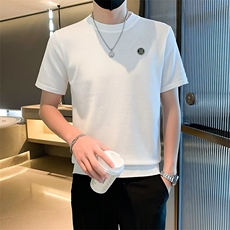 男士针织短袖毛衣男圆领半袖内搭衫半截袖打底衫夏季男款T恤M815，男装T恤，星座1116A-2（原606A-1）
