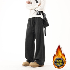 B221美式ins暗黑宽松加绒休闲裤LK24421-特P45控78加绒P55控98，男装卫衣，电商B221