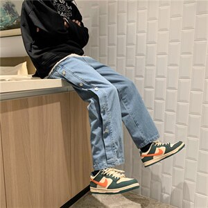 推荐！潮流水洗牛仔裤休闲男裤宽松直筒长裤k196-p4059,男装牛仔裤,星座1008-2