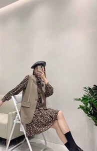 秋季两件套裙图片