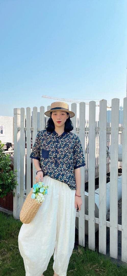 纯苎连衣裙小衫裤子裙子衬衣 时尚风 风淑女风休闲风，女装连衣裙，川哲