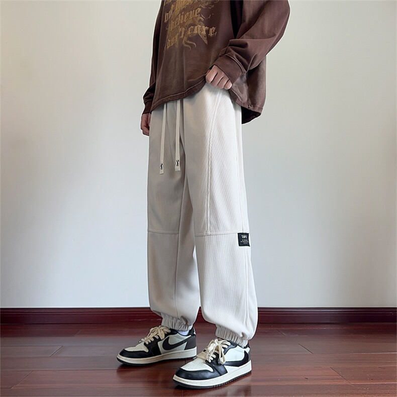 秋冬潮牌个性标痞帅运动宽松百搭设计感裤子XZ301b-2-CK709TP32,男装休闲裤,星座301B-2（原A443-1）