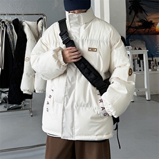 2025立领皮标港风棉衣棉服小牛津防水拼接棉袄面包服1609-P75，男装棉衣，星座207