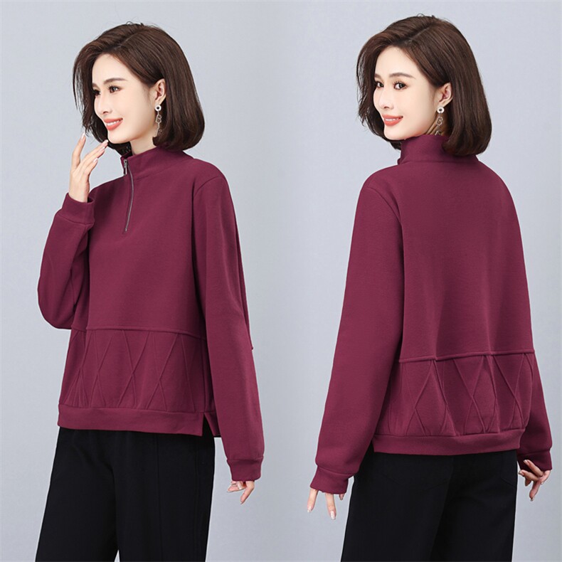 三年不下架2024年冬装新款时尚加绒加厚卫衣女休闲宽松打底衫上衣，女装卫衣/绒衫，璐依舞