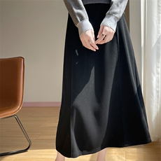 2025年秋季新款百搭女士宽松A字裙中长款半身裙，女装半身裙，凯思米羊绒