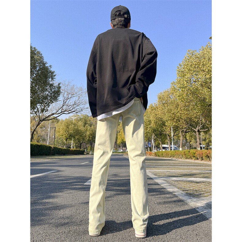 现货春款微喇复古弹力牛仔裤715-6-BK01P50（S-5XL）,男装牛仔裤,星座715-6
