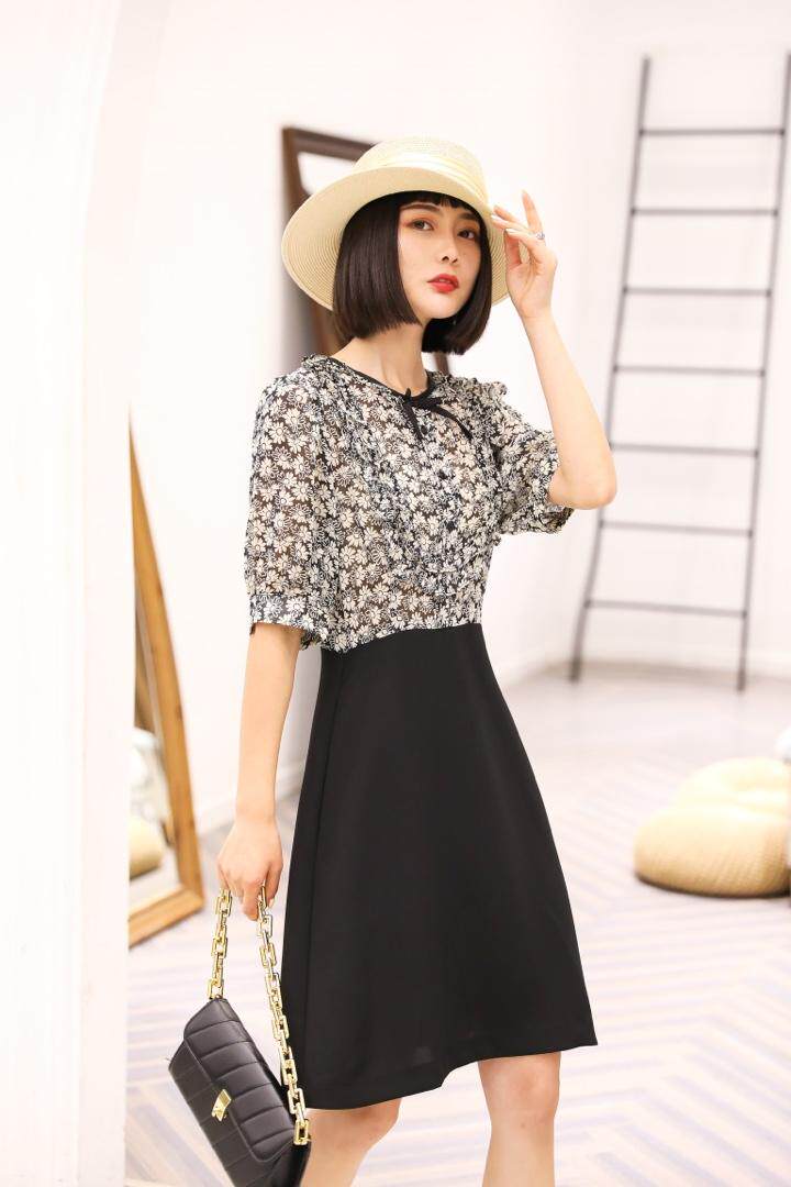 夏季新款连衣裙，女装连衣裙，蘑菇扣