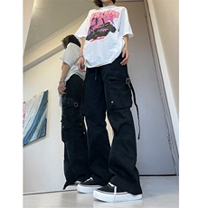 B221秋冬新款美式ins高街小众休闲弹力工装裤LK22055-P65控88，男装休闲裤，电商B221