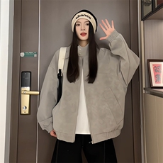 PY5027/特P60秋装立领皮衣夹克男女复古立领扎染宽松情侣外套，男装夹克，电商A141