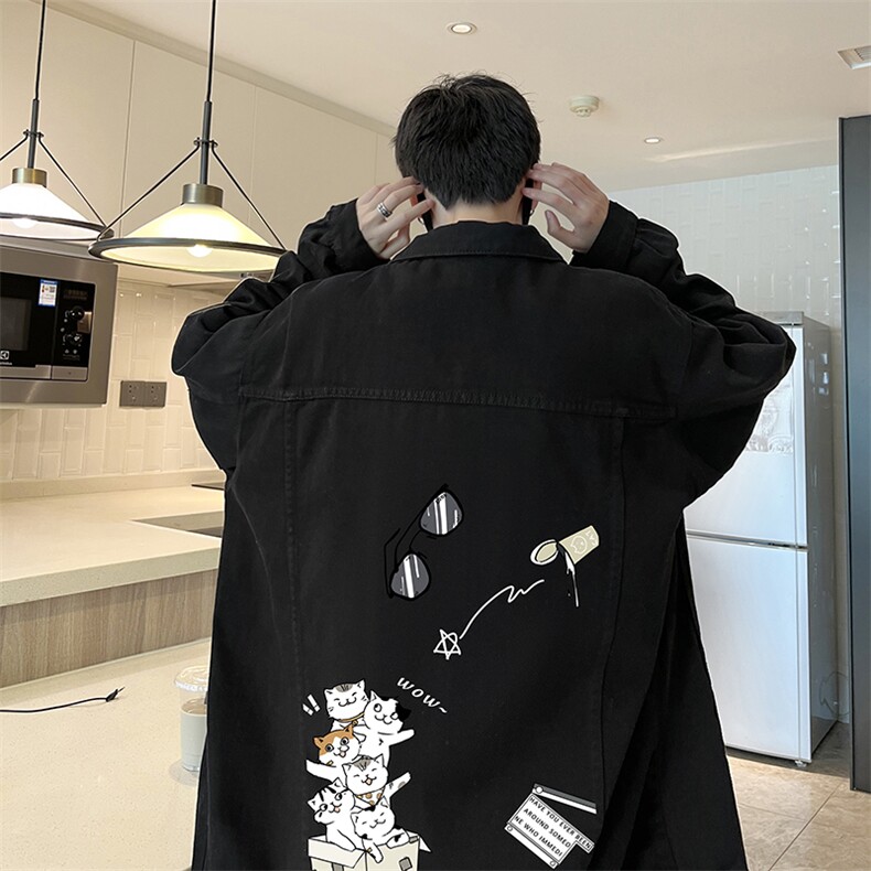 牛仔夹克男大码牛仔外套男茄克NJ77115-P60加绒款-P75,男装夹克,电商A040