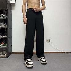 设计感微喇裤男夏季新款高街美式直筒宽松垂坠显瘦西裤XK302-P50，男装西裤，电商A178