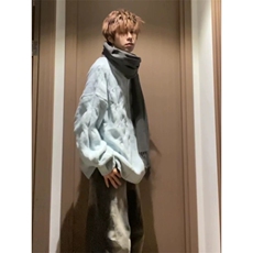 韩chic复古立领双拉链宽松休闲长袖针织麻花毛衣外套ZZS85P60，男装针织衫/毛衣，电商D256A(原A064A)