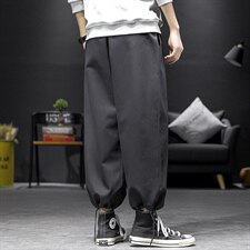 2021春季新日系沙发墙大码男抽绳束脚宽松九分裤休闲裤K2016-P35，男装休闲裤，电商A001