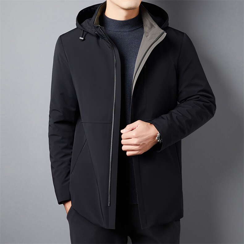 BIJ-N8131男士水貂毛领派克服外套休闲连帽皮草大衣尼克服夹克,男装夹克,电商B360